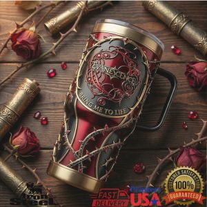 Evanescence Bring Me To Life Gothic Rose Thorns Sculpted Tumbler