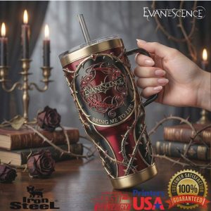 Evanescence Bring Me To Life Gothic Rose Vine 40oz Tumbler
