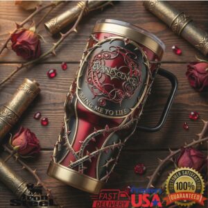 Evanescence Bring Me To Life Gothic Rose Vines Fan Gift Stainless Steel Insulated Tumbler