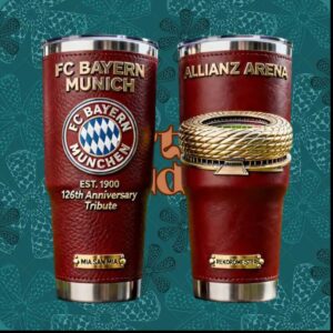 FC Bayern Munich 126th Anniversary Tribute Allianz Arena Souvenir 20oz Tumbler