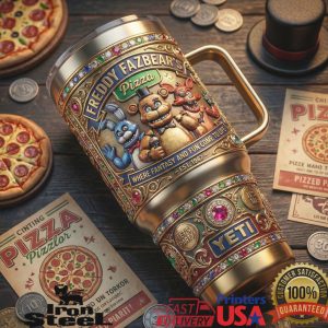 Five Nights at Freddy's Freddy Fazbear’s Pizza Est 1987 40oz Tumbler with Handle