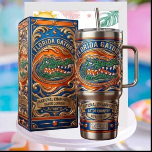 Florida Gators National Champions Gator Country Authentic NCAA Football College Fan Stainless Steel Insulated Tumbler