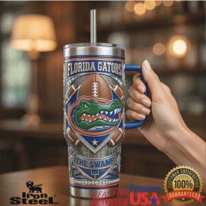 Florida Gators Swamp Dynasty Edition The Swamp Retro Football Fans Blue Orange Tumbler
