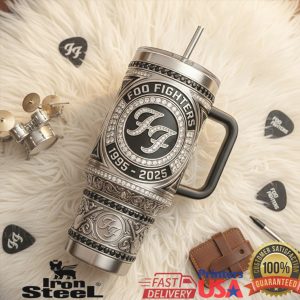 Foo Fighters 30th Anniversary 1995 2025 Studio 606 Silver Filigree 40oz Tumbler