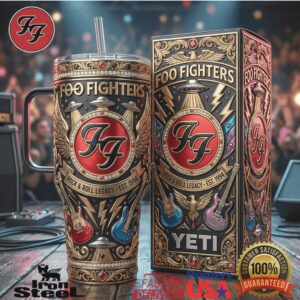 Foo Fighters Rock And Roll Legacy Est 1994 Retro Band Merchandise Gifts For Men Stainless Steel Insulated Tumbler