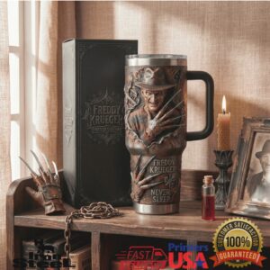 Freddy Krueger A Nightmare on Elm Street Horror Never Sleep Gifts Stainless Steel Insulated Tumbler