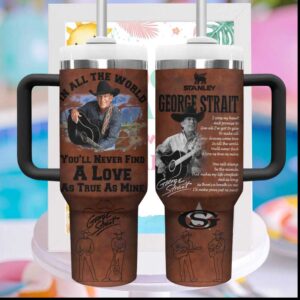 George Strait I Cross My Heart Country Music Legend Vintage Portrait Tumbler