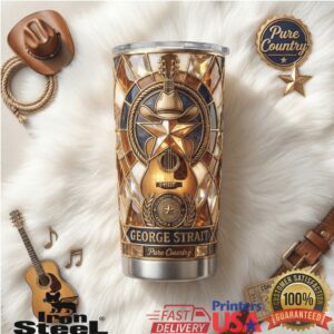 George Strait Pure Country Legend Music Tour Vintage 20oz Style Gifts For Men Women Stainless Steel Insulated Tumbler