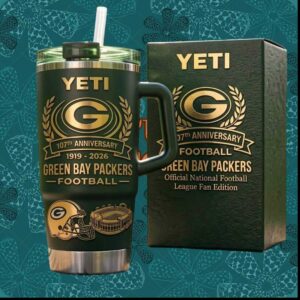Green Bay Packers 107th Anniversary Football 1919 2026 Edition Tumbler