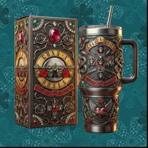 Guns N Roses Appetite For Destruction World Tour Vintage Rock Band Stainless Steel Insulated Tumbler