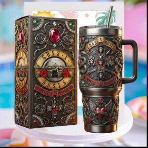 Guns N Roses Appetite For Destruction World Tour Vintage Rock Band Stainless Steel Insulated Tumbler