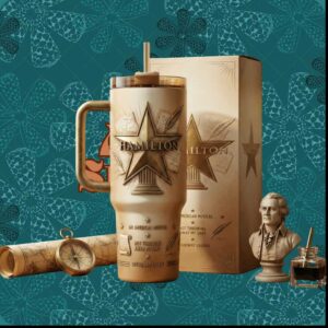 Hamilton An American Musical Broadway Legend Alexander Hamilton Fan Souvenir Stainless Steel Insulated Tumbler