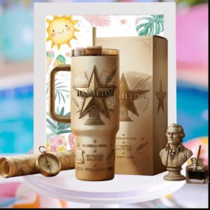 Hamilton An American Musical Broadway Legend Alexander Hamilton Fan Souvenir Stainless Steel Insulated Tumbler