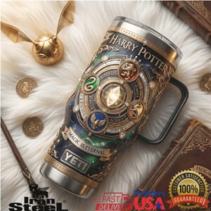 Harry Potter Magic Is Eternal Hogwarts House Crest 20oz Wizarding World Gifts For Fans Stainless Steel Insulated Tumbler