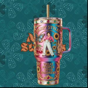 Harry Styles Treat People With Kindness Love On Tour Vintage Pop Aesthetic Gift Stainless Steel Insulated Tumbler