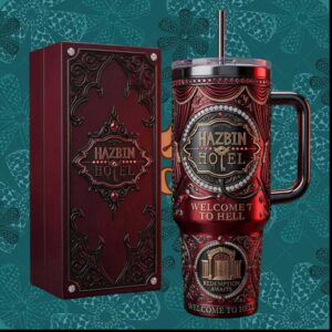 Hazbin Hotel Welcome To Hell Redemption Awaits Red Gothic Gift For Fans Tumbler