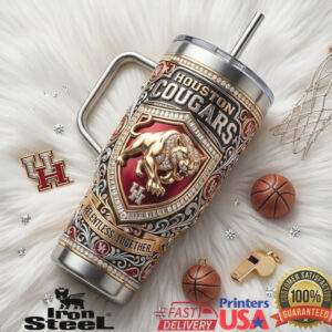 Houston Cougars Relentless Together Basketball Championship Legacy Edition Vintage Sports Tumbler