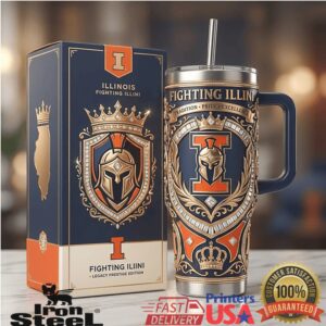 Illinois Fighting Illini Legacy Prestige Edition 40oz Tumbler with Handle