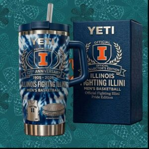 Illinois Fighting Illini Men's Basketball 121st Anniversary 1905 2026 Tie Dye Sports Fan Gift Tumbler