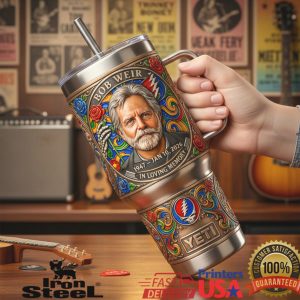 In Loving Memory Bob Weir Grateful Dead Tribute 40oz Tumbler