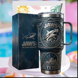 Jaws The Ocean Predator You're Gonna Need A Bigger Boat Stainless Steel Insulated Tumbler