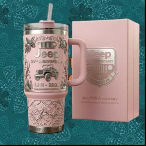 Jeep 85th Anniversary 1941 2026 Pink Commemorative Edition Tumbler