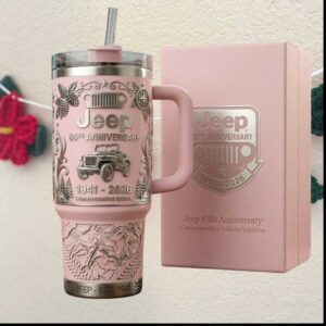 Jeep 85th Anniversary 1941 2026 Pink Commemorative Edition Tumbler