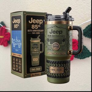 Jeep 85th Anniversary 1941 2026 Trail Rated 4x4 Heritage Edition Rugged Men's Tumbler