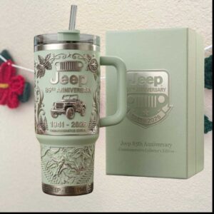 Jeep 85th Anniversary Commemorative Collector's Edition Sage Green 20oz Tumbler