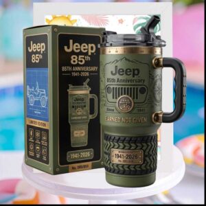 Jeep 85th Anniversary Limited Edition 1941 2026 Trail Rated Rugged Gifts for Men Tumbler
