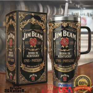 Jim Beam Born in Kentucky 1795 Present Kentucky Heritage Over 200 Years Whiskey Tumbler