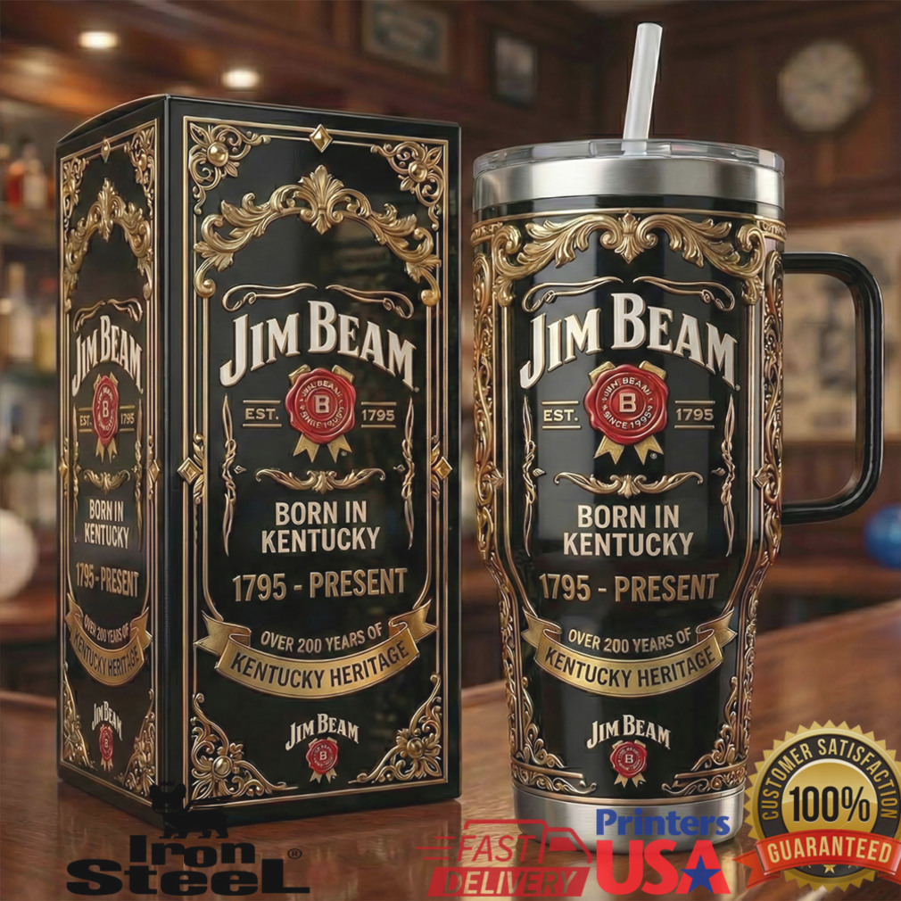 Jim Beam Born in Kentucky 1795 Present Kentucky Heritage Over 200 Years Whiskey Tumbler Jim Beam Born in Kentucky 1795 Present Kentucky Heritage Over 200 Years Whiskey Tumbler