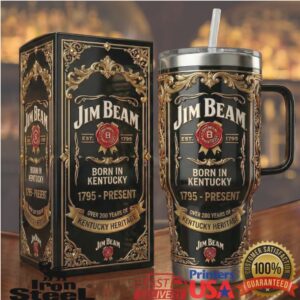 Jim Beam Bourbon Heritage Edition 40oz Tumbler with Handle and Gift Box