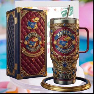 Kansas Jayhawks Allen Fieldhouse Legacy Basketball Vintage Sports Gift For Fans Stainless Steel Insulated Tumbler