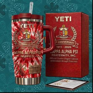 Kappa Alpha Psi Fraternity 115th Anniversary Nupes 1911 2026 Red Tie Dye Tumbler