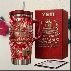Kappa Alpha Psi Fraternity 115th Anniversary Nupes 1911 2026 Red Tie Dye Tumbler