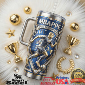Kylian Mbappe Speed Of Champions Soccer Star Legend Athlete Tumbler