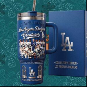 Los Angeles Dodgers World Series Champions Vintage Legends Tribute Blue Tumbler