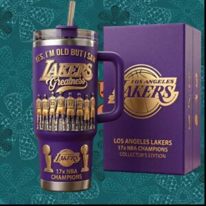 Los Angeles Lakers 17x NBA Champions Legends Collector's Edition Vintage Purple Tumbler