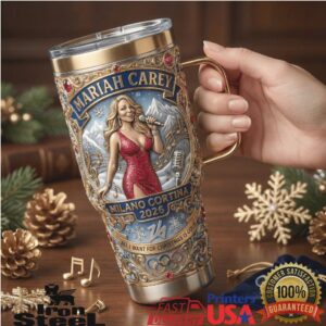 Mariah Carey Milano Cortina 2026 Winter Concert Tour Christmas Music Gift Stainless Steel Insulated Tumbler
