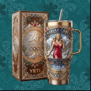 Mariah Carey Milano Cortina 2026 Winter Games Christmas Holiday Music Gift for Her Stainless Steel Insulated Tumbler