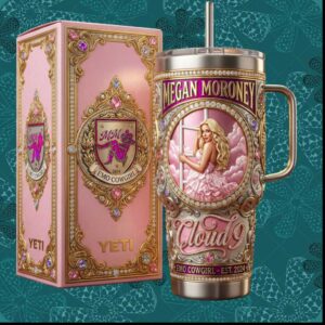 Megan Moroney Emo Cowgirl Cloud 9 Tour 2024 Pink Country Music Fans Gift Stainless Steel Insulated Tumbler