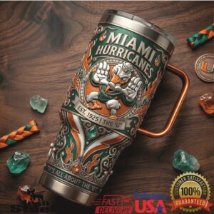 Miami Hurricanes It Is All About The U Est 1925 Fan Vintage Style Tumbler
