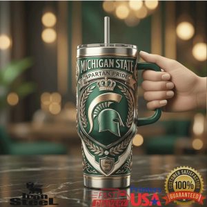 Michigan State Spartan Pride College Sports Team Fan Men Women Gift Tumbler