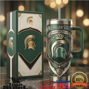 Michigan State Spartans Spartan Pride 40oz 3D Luxury Fan Tumbler