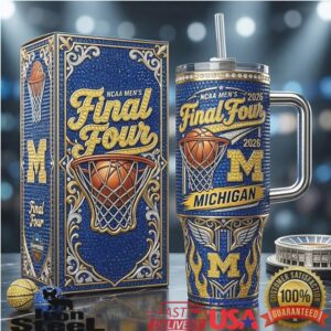 Michigan Wolverines 2026 NCAA Men's Final Four Blue Studded Tumbler