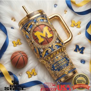 Michigan Wolverines Go Blue NCAA Basketball Championship Style Sport Fans Tumbler