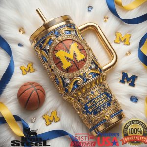 Michigan Wolverines Go Blue NCAA Basketball Championship Style Sport Fans Tumbler