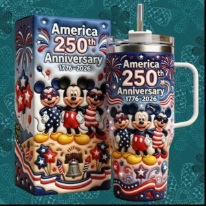 Mickey Mouse America 250th Anniversary 1776 2026 Disney Patriotic Fireworks Tumbler