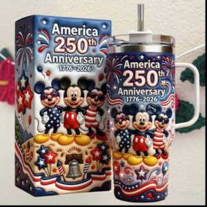 Mickey Mouse America 250th Anniversary 1776 2026 Disney Patriotic Fireworks Tumbler